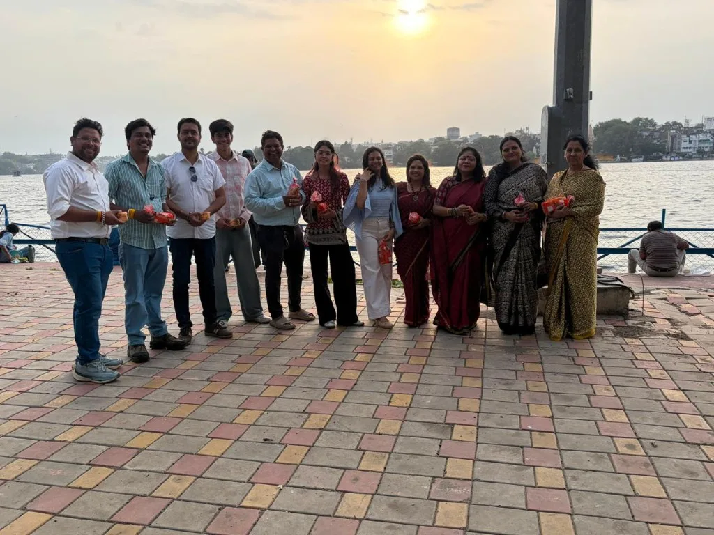 SAANJ team and community members at a waterfront outreach program